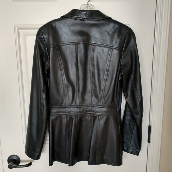 Women's Danier black Italian leather jacket - size S, excellent condition - Picture 7 of 13